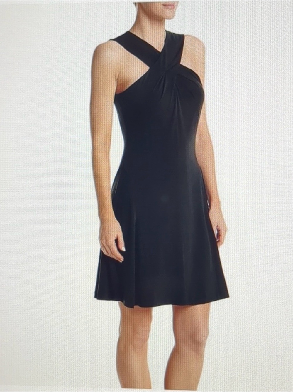 Michael Kors Black High Twist Neck Dress